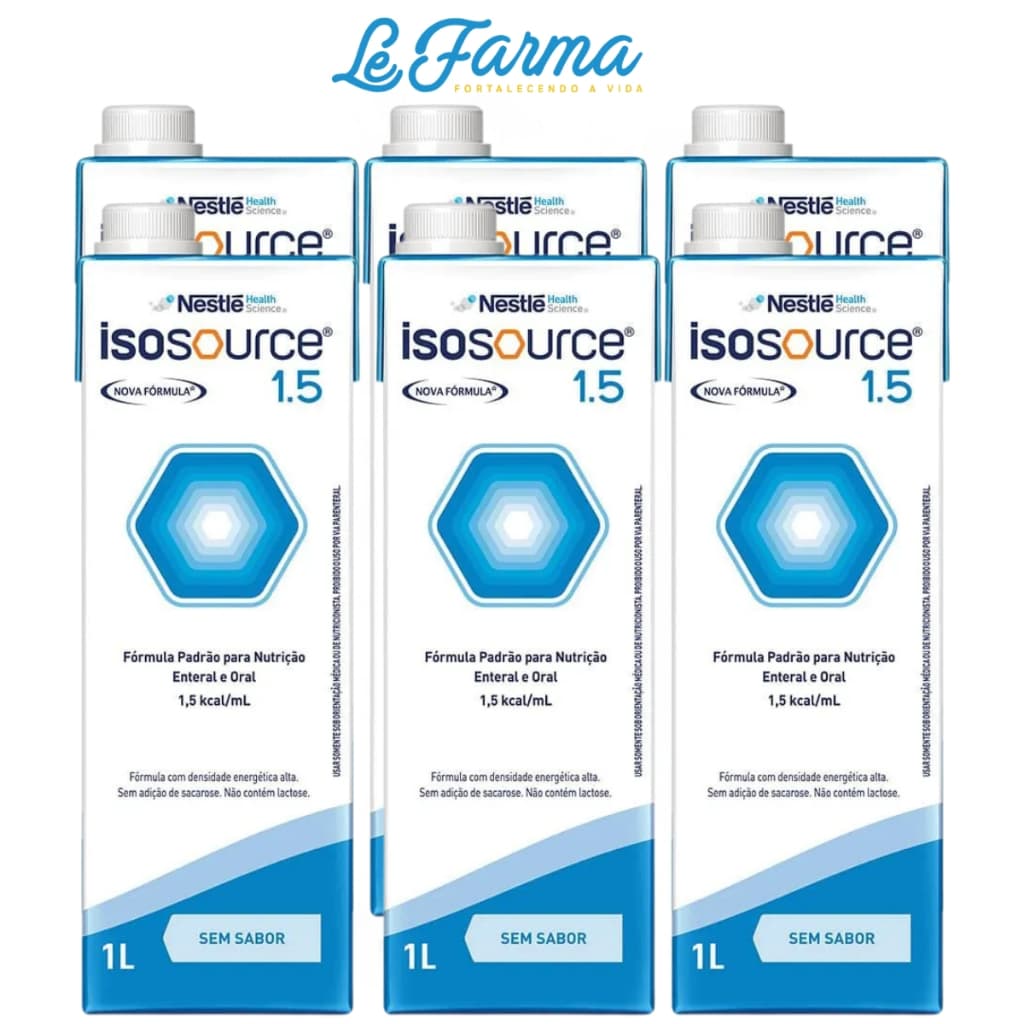 KIT COM 12 UNIDADES 1L ISOSOURCE 1.5 SEM SABOR - NESTLÉ