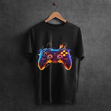 Camiseta Controle Gamer Blusa Fogo Jogos Videogame Básica 100% Algodão
