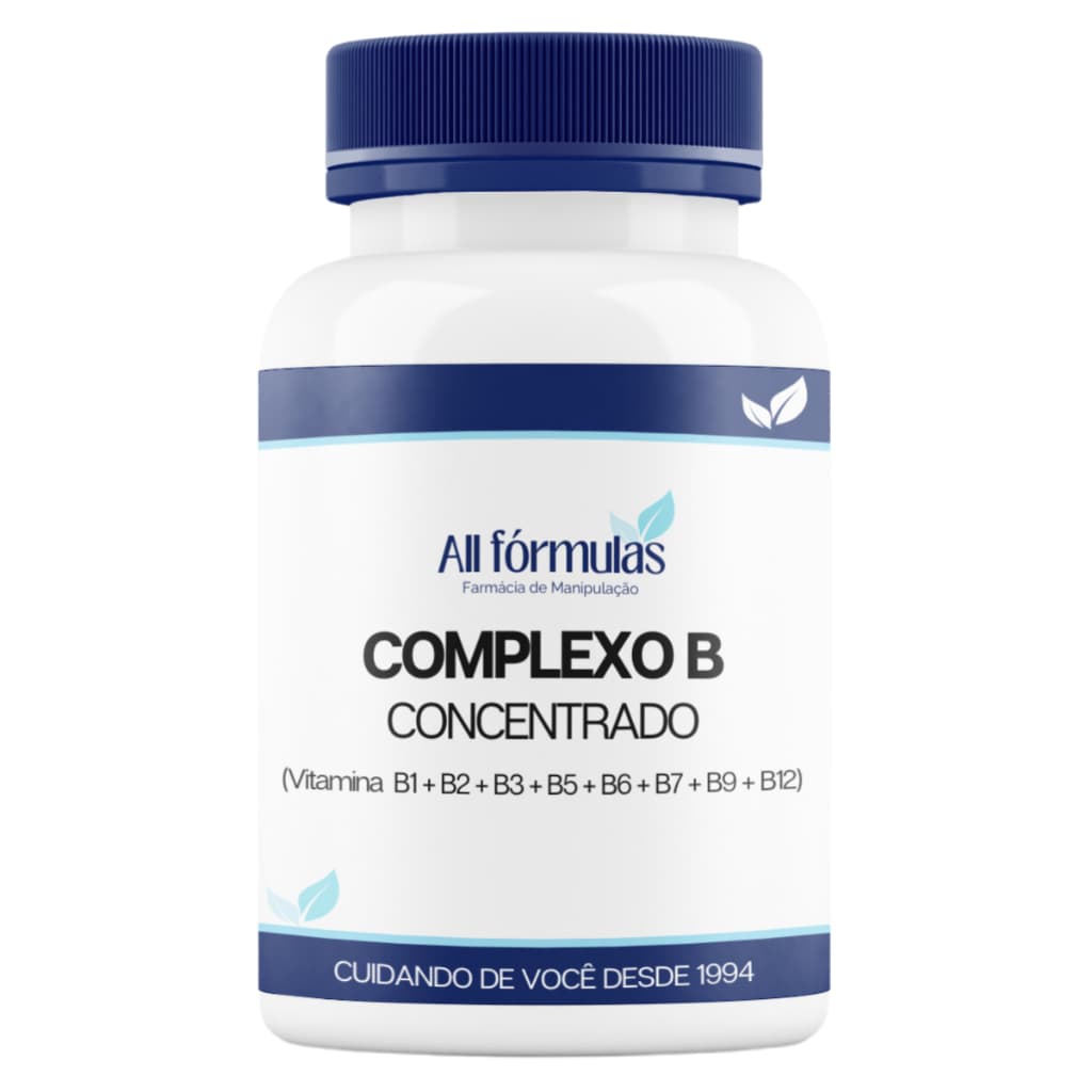 Complexo B - Vitamina B1, B2, B3, B5, B6, B7, B9, B12 - 60, 120, 180 Cápsulas