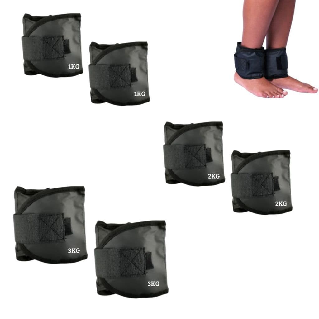 Kit Caneleira Peso Tornozeleira 1 Kg + 2 Kg + 3 Kg  - TPeso Treino Crossfit Fitness