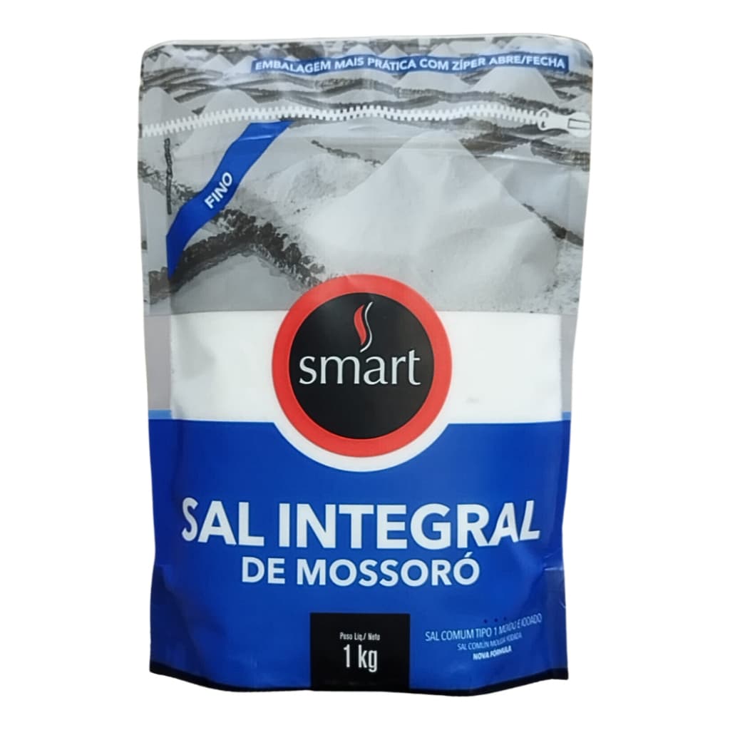 Sal Marinho Integral de Mossoró Smart Fino 1kg Natural