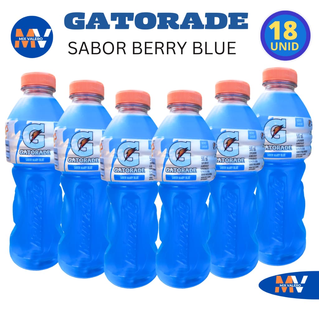 Gatorade Isotônico Energético Berry Blue 500ml - Fardo 18un Energize-se Com Promoção