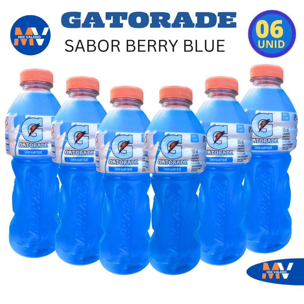 Gatorade Sabor Berry Blue 500ml - Fardo 6un Energize-se Com Promoção