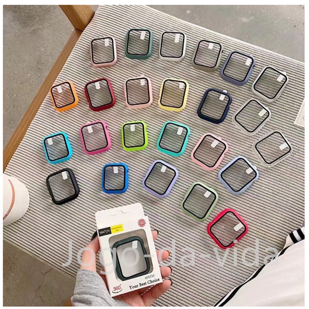 Case Capa à prova d'água de vidro Anti-riscos anti-queda para apple watch ultra Series 4 5 6 7 8 9 38 40 41 42 44 45 49M