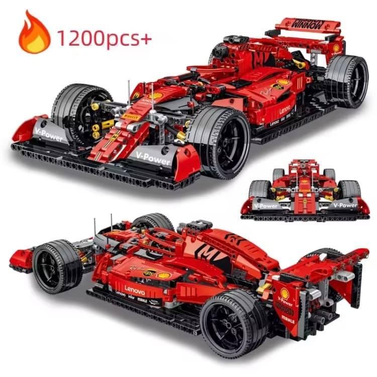 Blocos de Montar Lego Formula 1 Ferrari SF90 1200pcs  Com Manual de Montagem  **SEM CAIXA(BOX)**