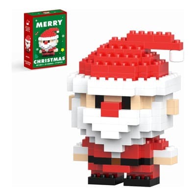 Papai Noel Estilo LEGO - Edição Natalina (Com Caixa) - Blocos de Montar