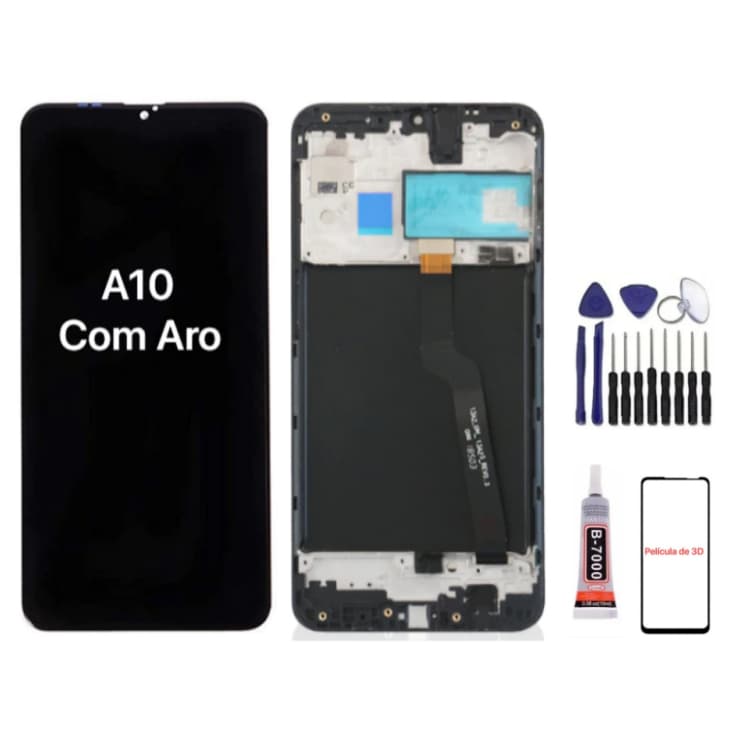 Frontal Touch Lcd Display Tela Compatível Galaxy A10 A105 SM-A105F Sem Aro / Com Aro