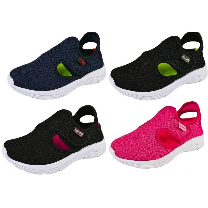 Tenis Infantil Menina Menino Leve Confortavel Macio Escola Voltas aulas Sandatenis Marinho Preto Pink
