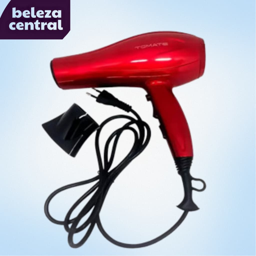 Secador De Cabelo Profissional 110v - 1900 W - 3 Temperaturas - Tomate 2600 - Importado
