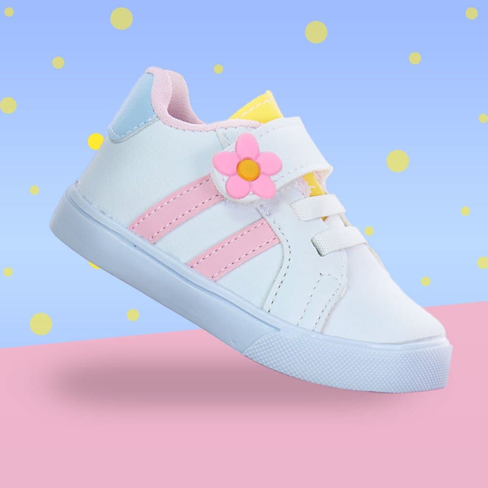 Tenis Sapato Calçado Infantil de Menina Florzinha Casual Super Confortável