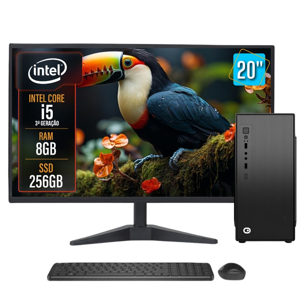 Computador Completo 2Eletro Speed Intel Core i5, 8GB RAM, SSD 256GB, Bivolt, M20" - CD2E-0110SP
