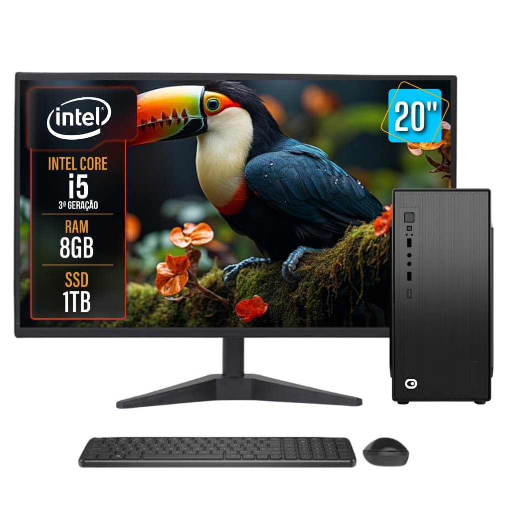 Computador Completo 2Eletro Speed Intel Core i5, 8GB RAM, SSD 1TB, Bivolt, M20" - CD2E-0112SP