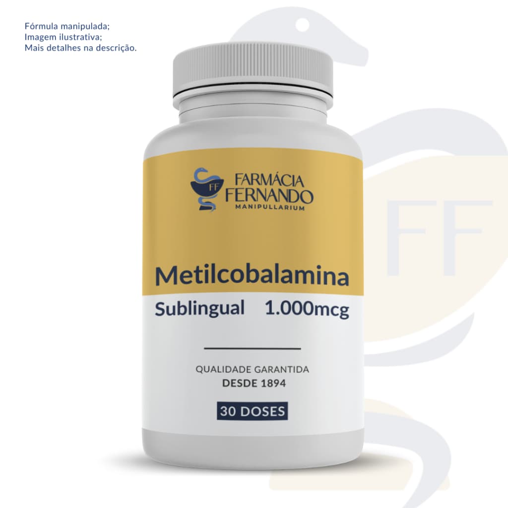Vitamina B12 ( METILCOBALAMINA ) 1.000mcg 30 doses - Cápsula Sublingual