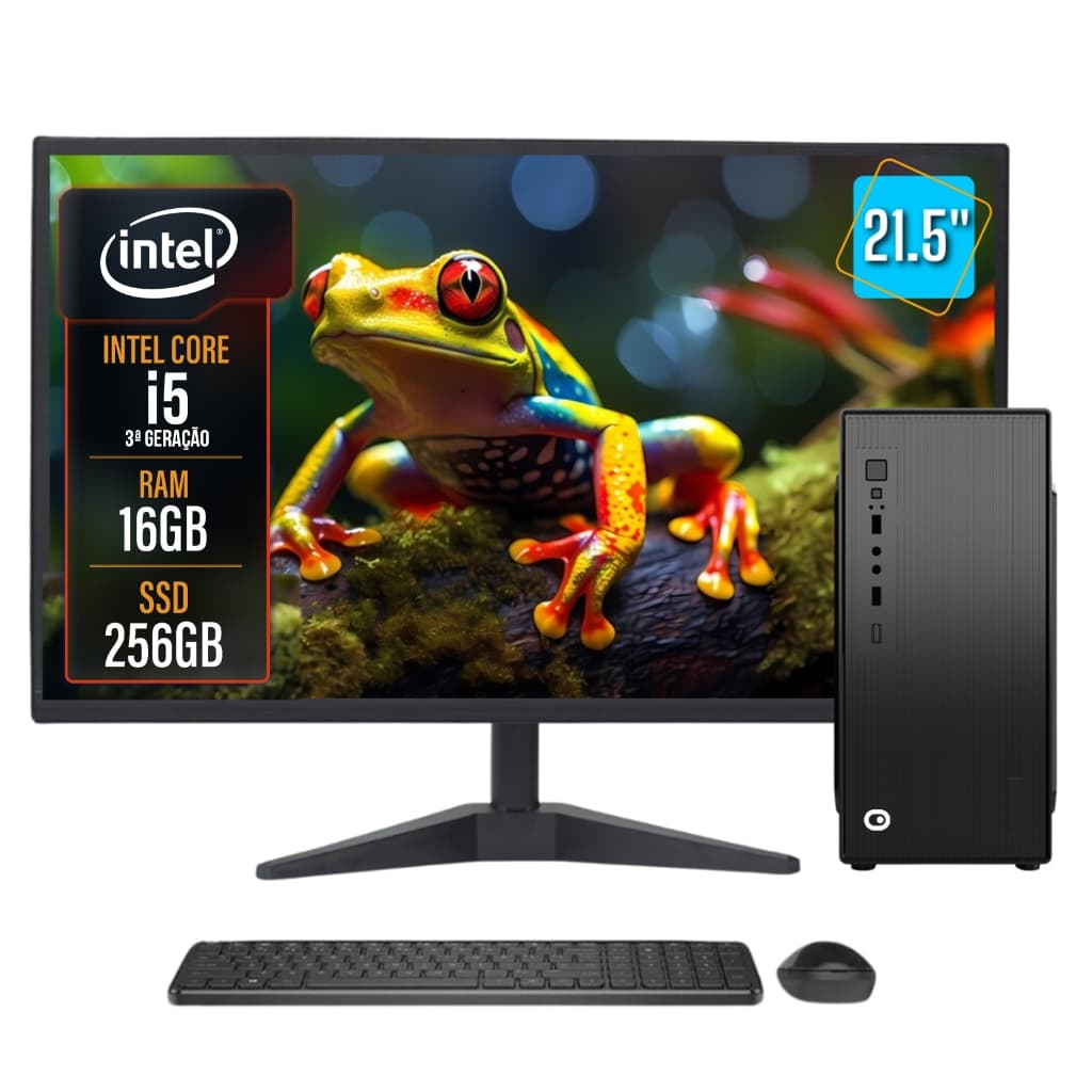 Computador Completo 2Eletro Speed Intel Core i5, 16GB RAM, SSD 256GB, Bivolt, M21.5" - CD2E-0122SP