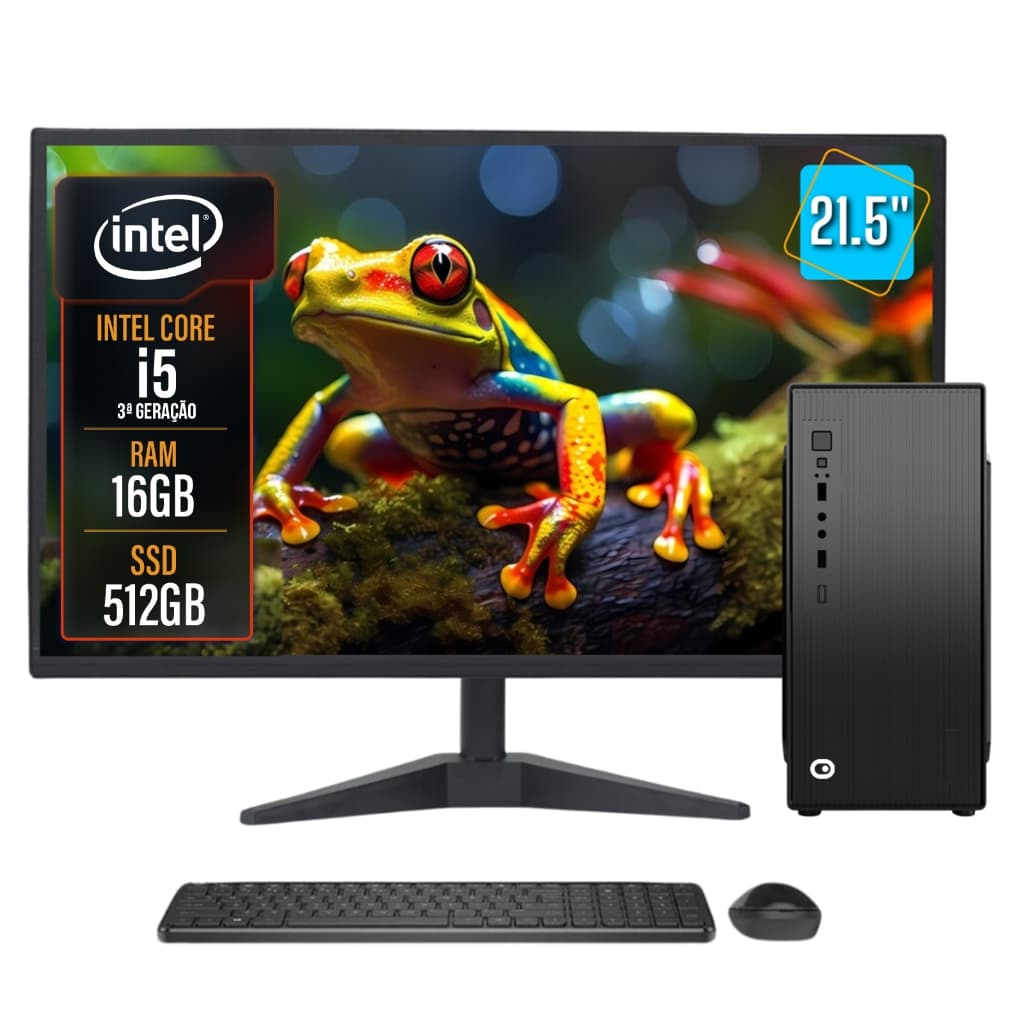 Computador Completo 2Eletro Speed Intel Core i5, 16GB RAM, SSD 512GB, Bivolt, M21.5" - CD2E-0123SP