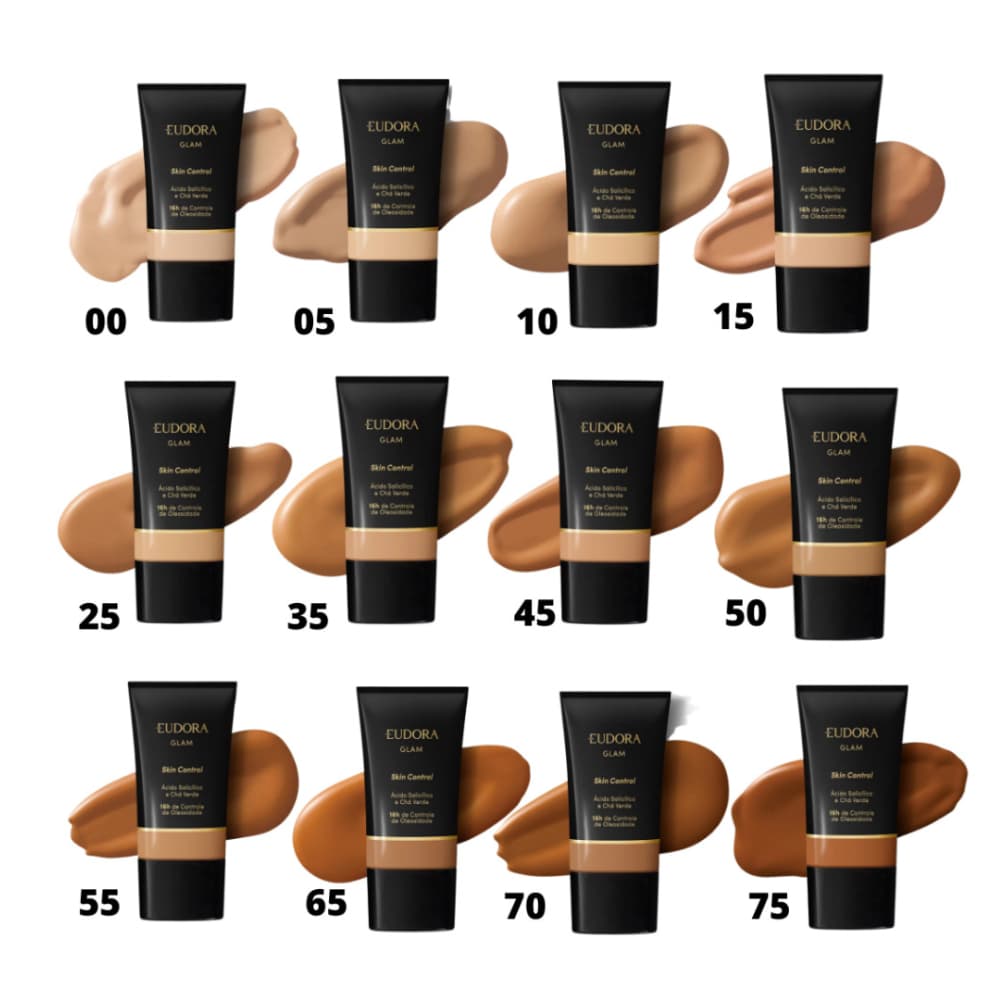 Base Líquida Glam Skin Control - ESCOLHA A SUA COR (VARIAÇÕES)