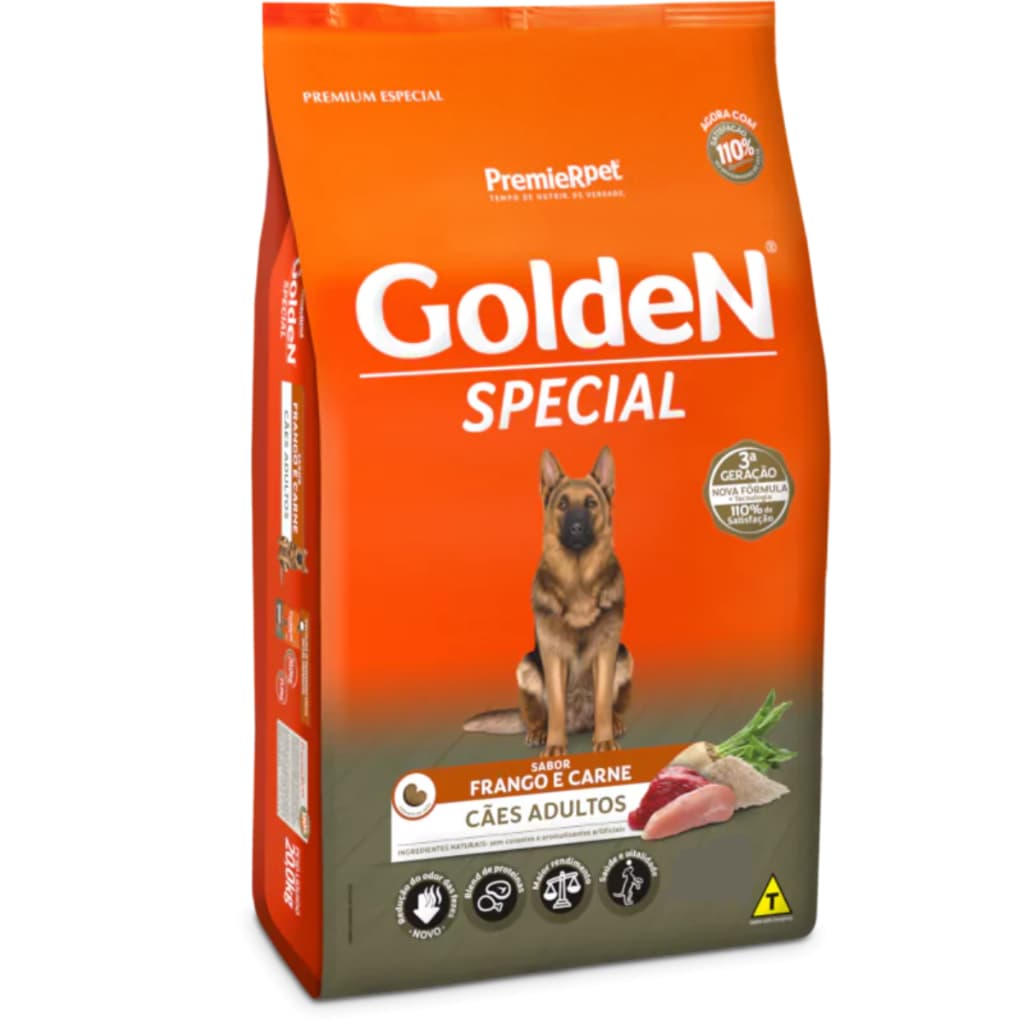 Ração Golden Special Para Cães Adultos Sabor Frango E Carne