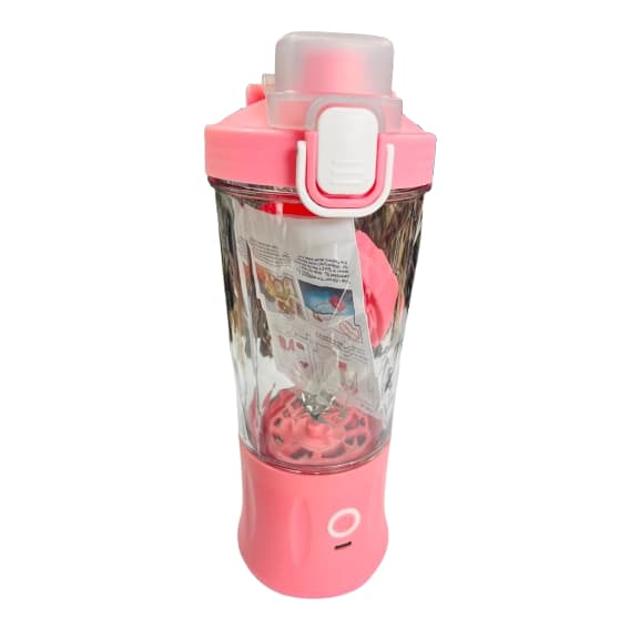 Mini Liquidificador Potente 60-70W com Copo de Vidro Borossilicato 600ml Portátil e 7 Lâminas  juice