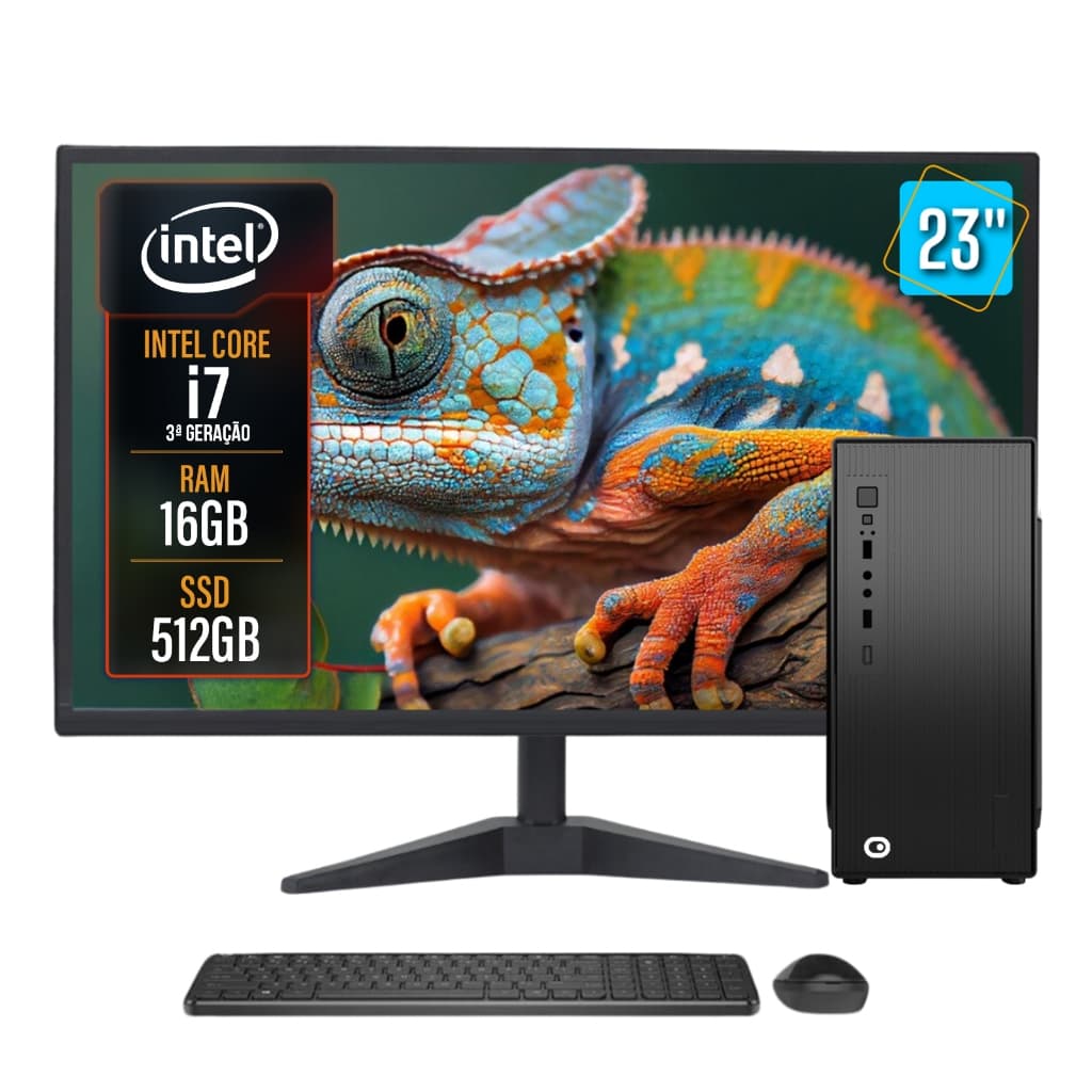 Computador Completo 2Eletro Speed Intel Core i7, 16GB RAM, SSD 512GB, Bivolt, M23" - CD2E-0135SP