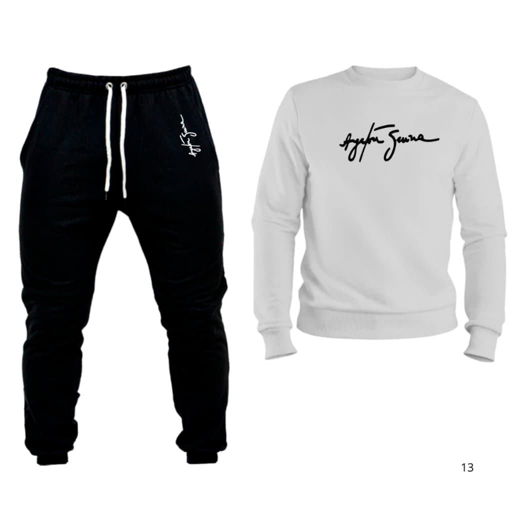 Conjunto Ayrton Senna moletom sem capuz + calça de moletom quentinha Formula 1