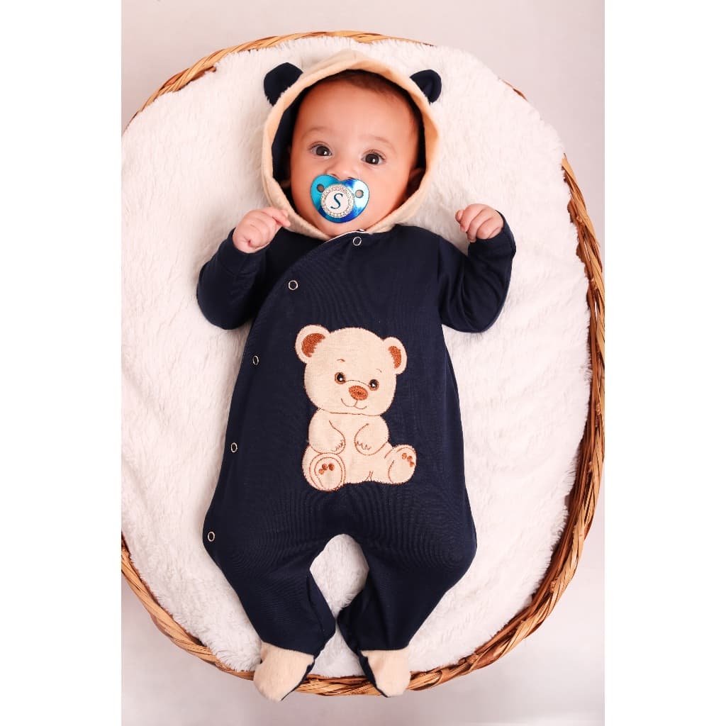 Macacão Para Bebê Unissex Ursinho Bear Roupa de Bebê Menina e Menino