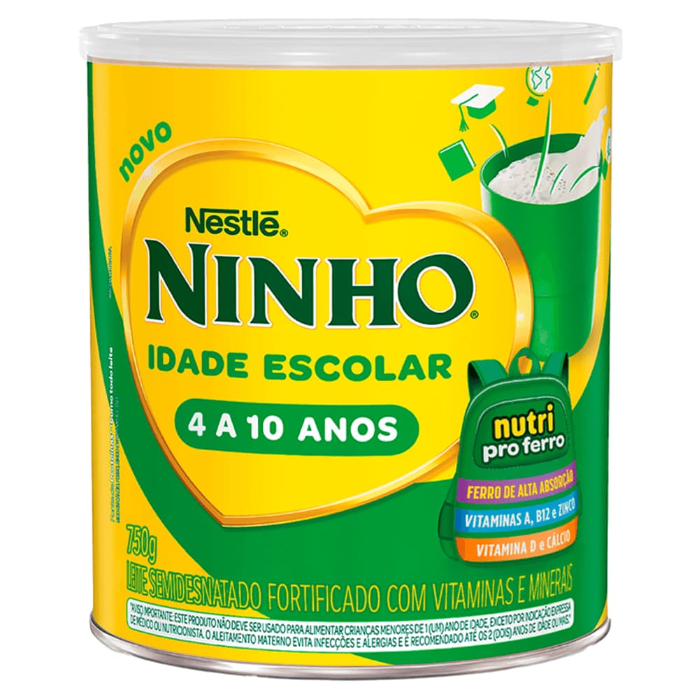 Fórmula Infantil Nestlé Ninho idade escolar 800g