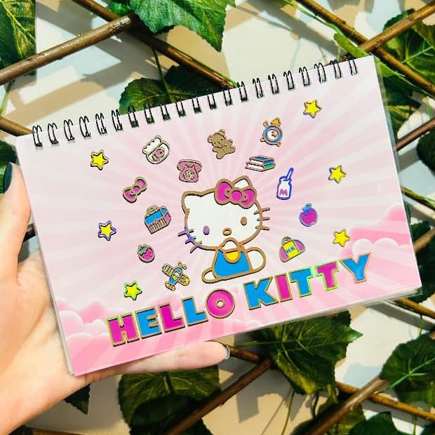 Kit 400 Adesivos Hello Kitty Prova d Agua Kawaii Kuromi Desenho Escola Papelaria Fofa Presente