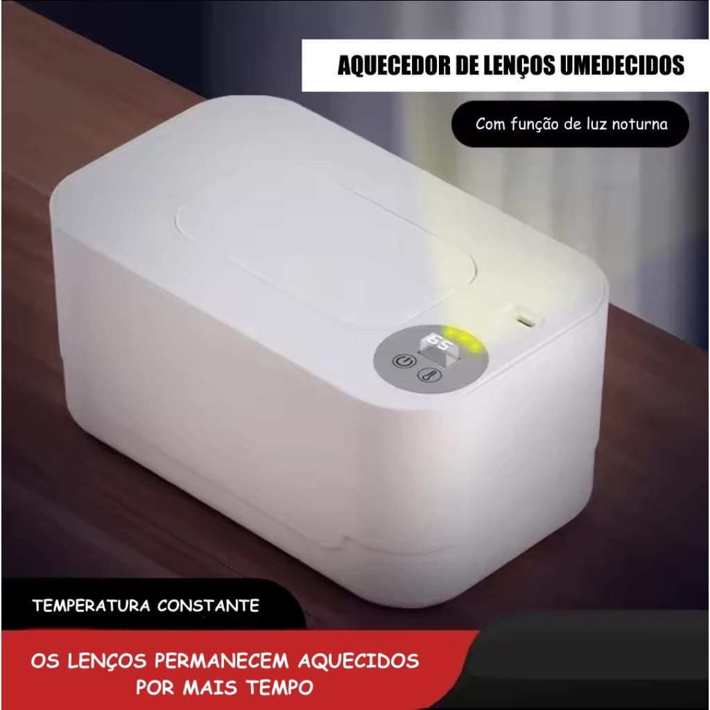 Aquecedor de Lenços Umedecidos Portátil USB