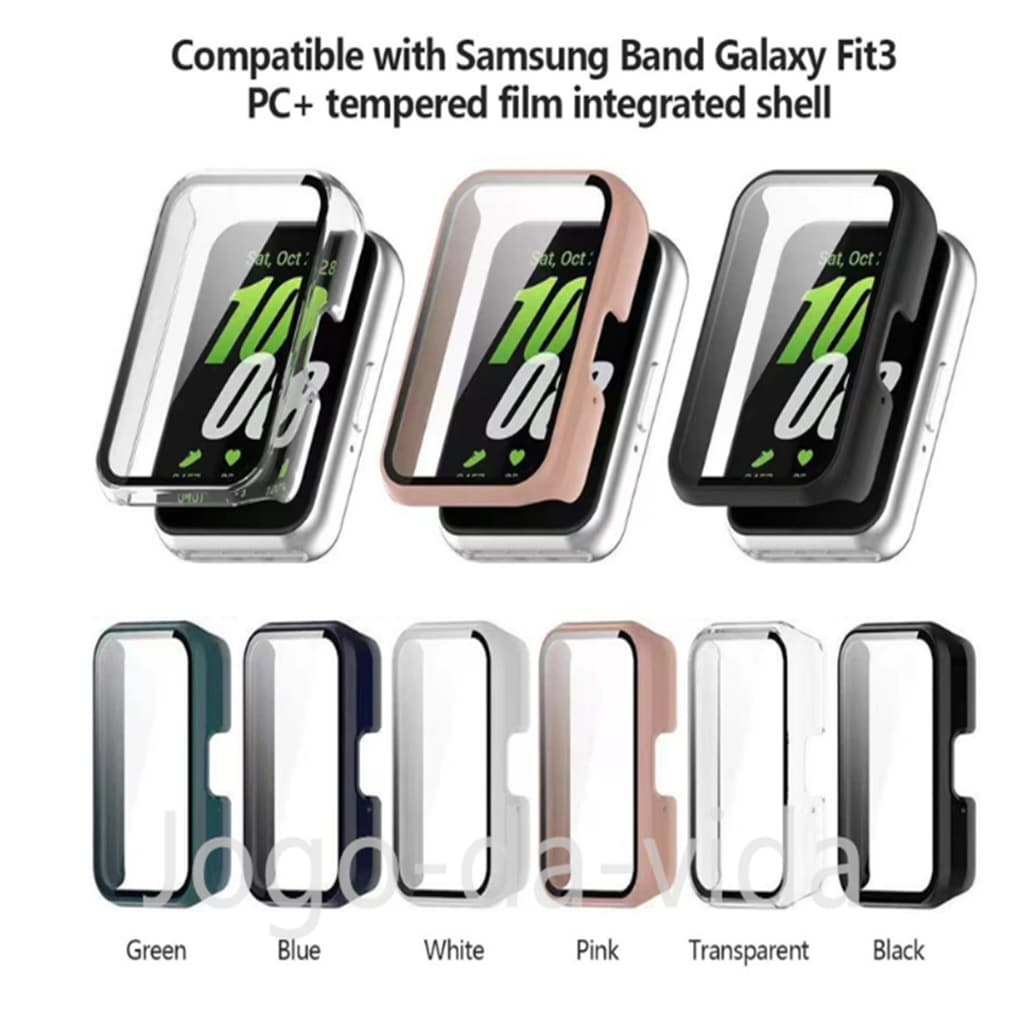 Case Capa Capinha Com Película Para Smartwatch Samsung Galaxy Fit 3 Relogio Fit3 ZK