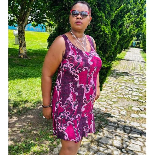 Vestido Regata, Vestido para Senhoras, Vestido Estampado, Vestido Malha Liaganete, Vestido Malha Fresca Elegante