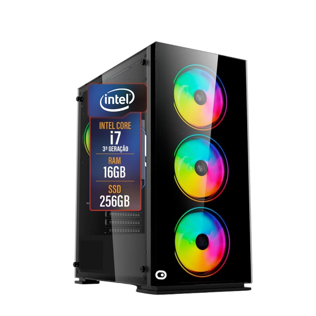 Computador Gamer 2Eletro RGB, Intel Core i7, 16GB RAM, SSD 256GB, Fonte 500W - PG2E-1005RG