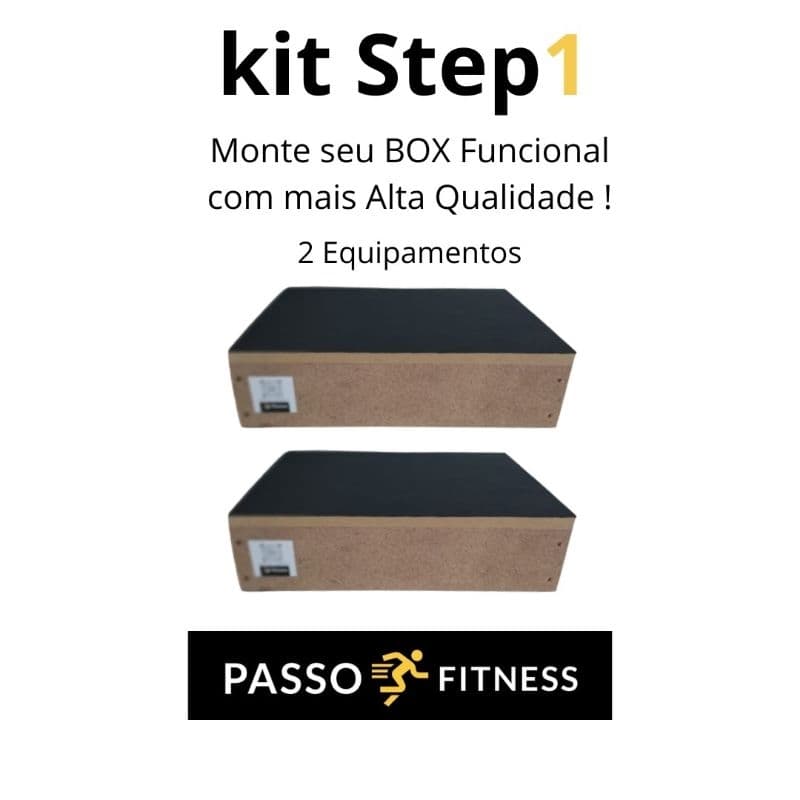 Kit 2  Step Treino Acadêmia Atacado 45x30x12