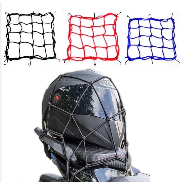 Rede Elastica Aranha  35x35 Moto Bagageiro Capacete  preto