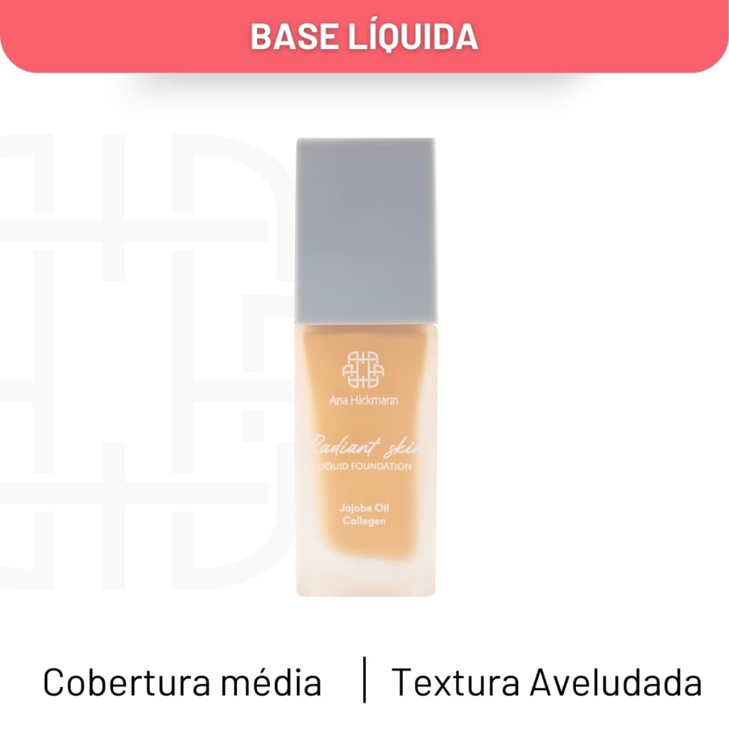 Maquiagem Base Líquida Semi Matte Radiant Skin R9 Ana Hickmann