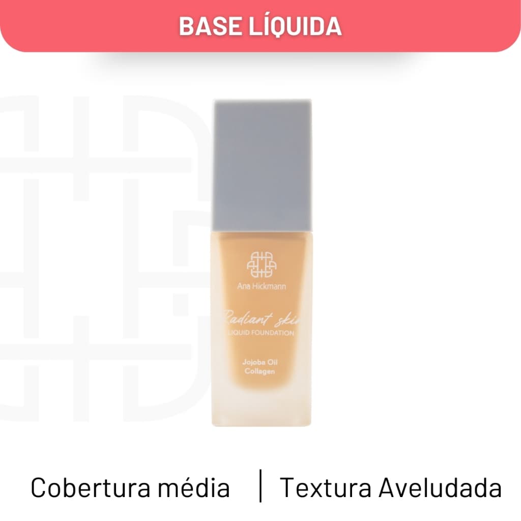 Maquiagem Base Líquida Semi Matte Radiant Skin R6 Ana Hickmann