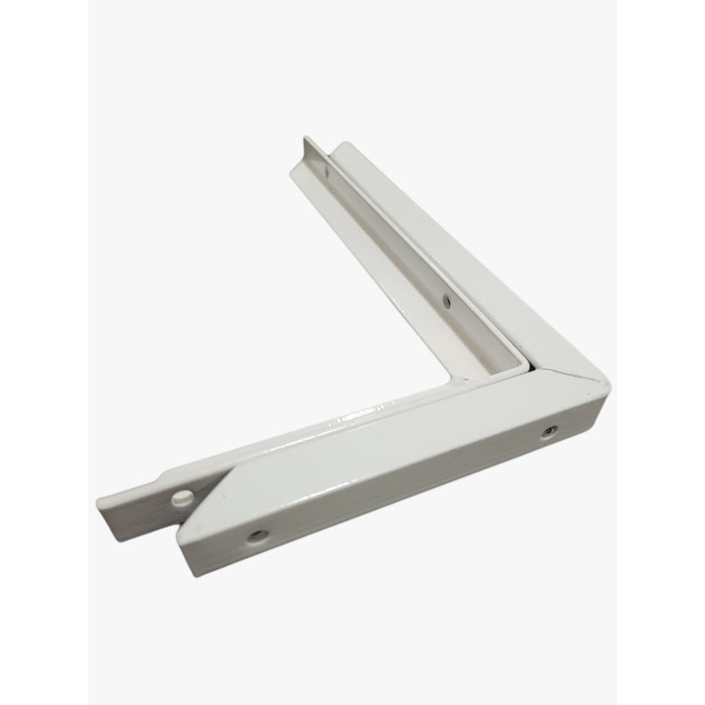 Suporte Mão Francesa 50cm Branco Cantoneira Metálica Industrial Fixação Parede Prateleira Suspensa