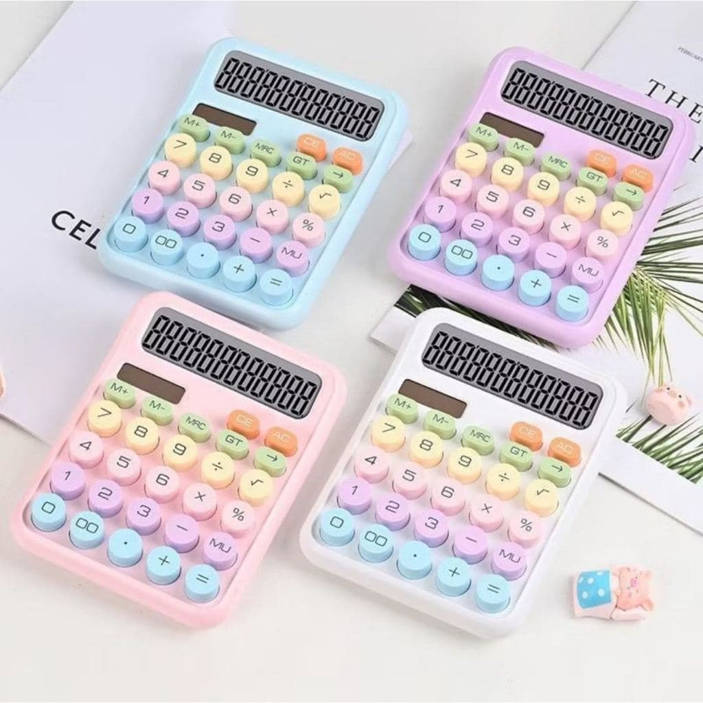 Calculadora de Escritório Comercial Solar & Bateria de 12 Posições Teclado Mecânico