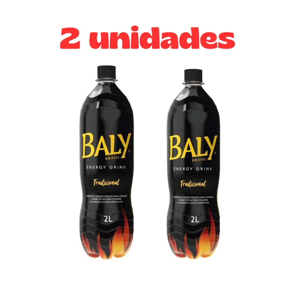 kit 2 unidades Energético Baly Tradicional Pet com 2L bar, restaurante, verdadeiro, gourmet, festa