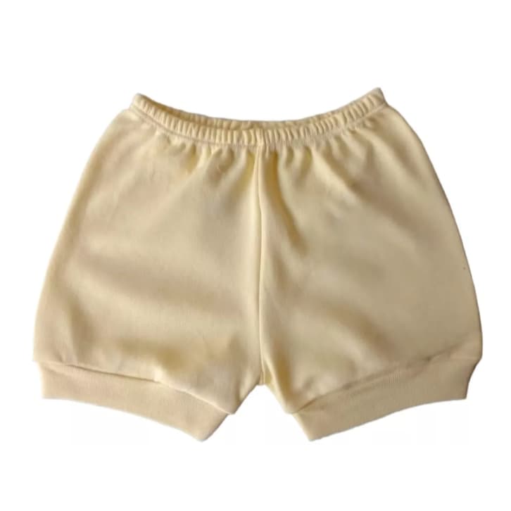 Kit 10 Peças Short Liso Roupa De Bebê Tapa Fralda Algodão Verão Menina Menino