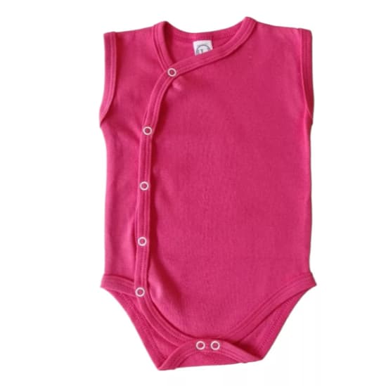 Kit 3 Body Kimono Regata Liso Bebe Algodão Suedine Enxoval Verão Roupa De Bebe