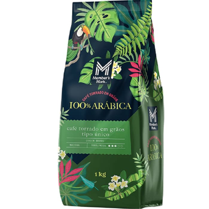 Café em Grãos Gourmet 100% Arábica Pacote Member's Mark 1kg