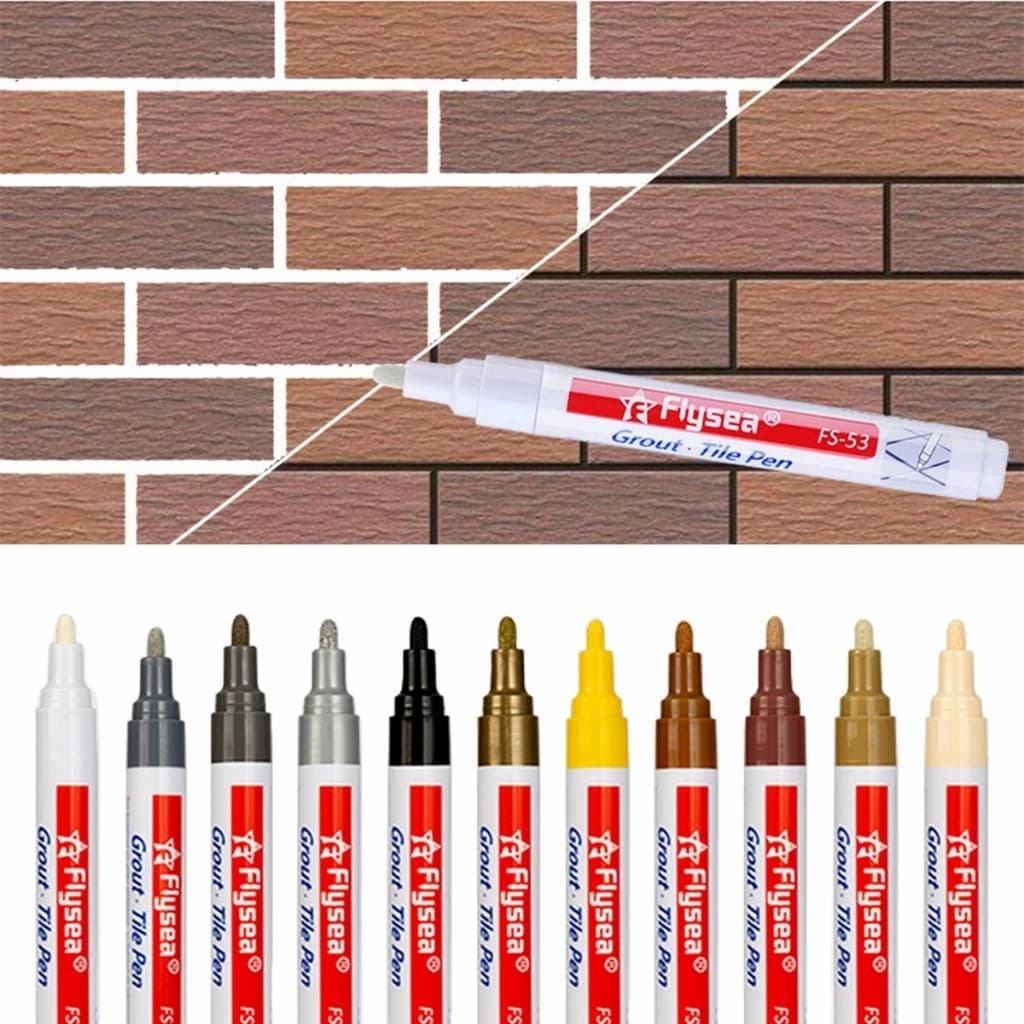 Caneta Reparadora para Rejunte Branco de Azulejo / Agentes Preenchedores Impermeáveis para Parede/Porcelana/Banheiro