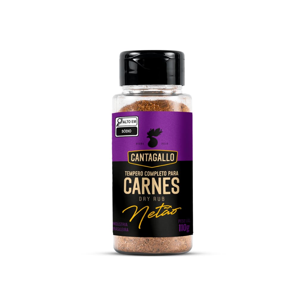 Tempero Dry Rub Carnes Vermelhas Netão CantaGallo 110g - Especial para Grelhados Churrasco
