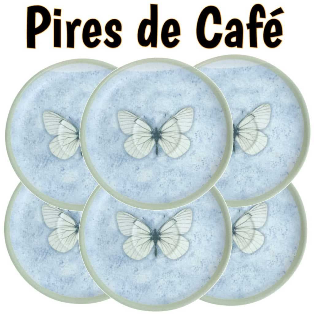 Pires Para Xícara de Café Estampa Jogo 2ª linha Porto Brasil 13cm Cerâmica Louças Porcelana Orgânico Segunda Classe