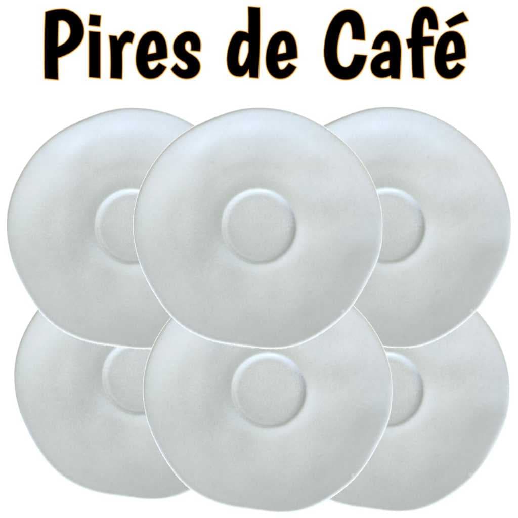 Pires Para Xícara de Café Cerâmica Off White Jogo 2ª linha Porto Brasil 13cm Orgânico Segunda classificação Chá