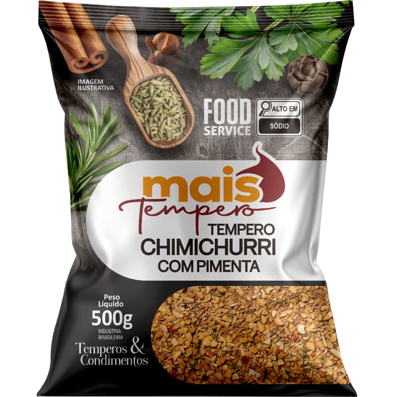 Tempero Chimichurri Com Pimenta 500g 1kg Ou 2kg - Super Linha Premium Mais Tempero