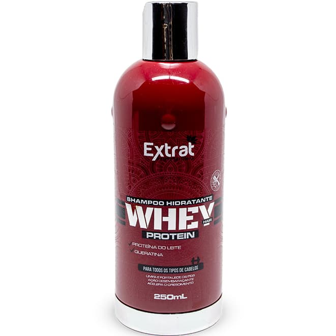 Shampoo de Nutrição Hidratante Whey Proteína Fortalecimento e Reposição aos Fios Tratamento Extrat