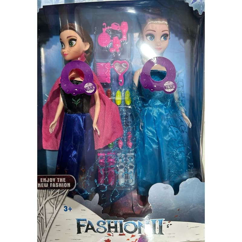 Boneca Frozen Elsa e Anna Musical Articulada 30cm Infantilcom acessórios