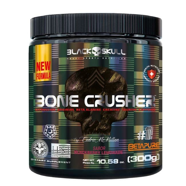 Pré Treino Bone Crusher 300g (Nova Fórmula) - Black Skull