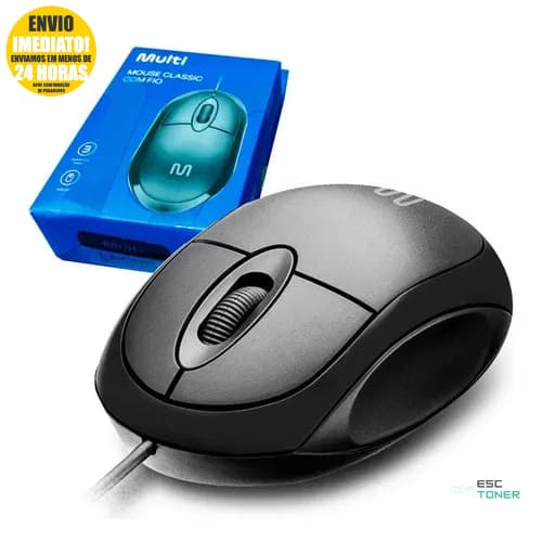 Mouse Com Fio Usb Gamer Notebook Computador PC 1200dpi M0300 Multilaser